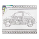 Icon Art 300x250mm Colour My Canvas - Floral Car