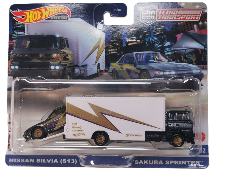 Hot Wheels Team Transport Nissan Silvia S13 & Sakura Sprinter