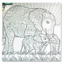 Icon Art 500x500mm Colour My Canvas - Elephant