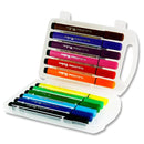 World of Colour Box of 12 Washable Markers In Carry Case