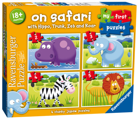 My First Puzzle, On Safari (2, 3, 4 & 5 piece) Jigsaw Puzzles