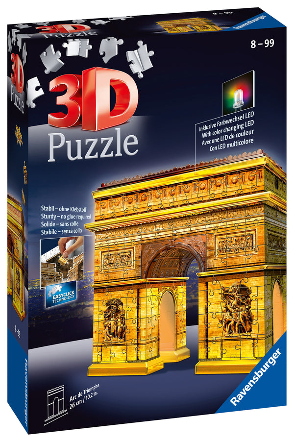 Arc De Triomphe - Light Up 216 piece 3D Jigsaw Puzzle